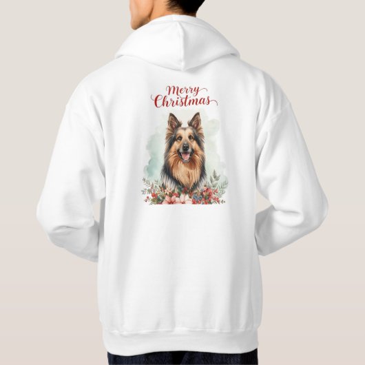 メリークリスマス犬用パーカー 冬のホリデーシーズンにぴったり パーカ (裏面)