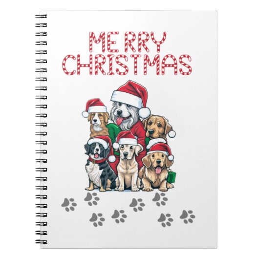 メリークリスマス犬 ノートブック (正面)