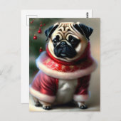 メリークリスマス犬 ポストカード (正面/裏面)