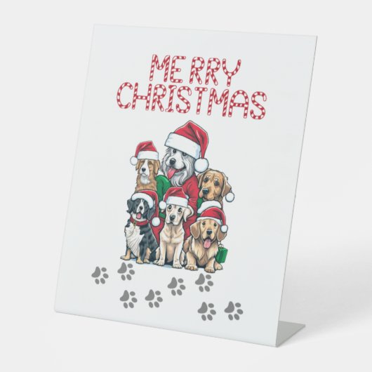 メリークリスマス犬 台座サイン (正面)