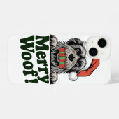 メリークリスマス犬 iPhoneケース (裏面横)