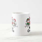 メリークリスマス猫とイルミネーションの楽しいホリデーグッズ コーヒーマグカップ (中央)