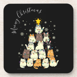 メリークリスマス猫のツリー コースター
