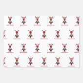 メリークリスマス猫の仮面付きギフトラップ ラッピングペーパーシート (正面)