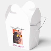 メリークリスマス猫の犬のペット動物の愛写真 フェイバーボックス (見開き)