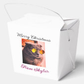 メリークリスマス猫の犬のペット動物の愛写真 フェイバーボックス (裏面)