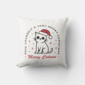 メリークリスマス猫の赤い美学 クッション (正面)
