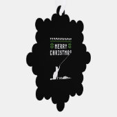 メリークリスマス猫の醜いセーター オーナメントカード (右)