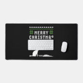 メリークリスマス猫の醜いセーター デスクマット (キーボード&マウス)
