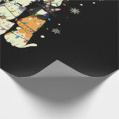 メリークリスマス猫クリスマスツリー ラッピングペーパー (角)