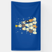 メリークリスマス猫クリスマスツリー 横断幕 (縦)