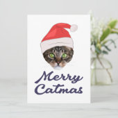 メリークリスマス猫サンタ 招待状 (スタンド正面)