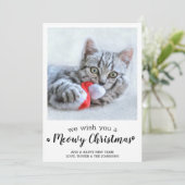 メリークリスマス猫モダンペット写真2025カレンダー シーズンカード (スタンド正面)
