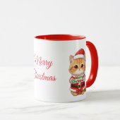 メリークリスマス猫好きマグカップ マグカップ (正面右)