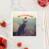 メリークリスマス猫好き スタンダードカクテルナプキン (インサイチュ)