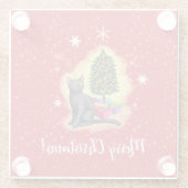 メリークリスマス猫 ガラスコースター (裏面)