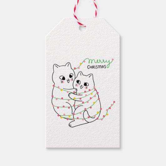 メリークリスマス猫 ギフトタグ (正面)