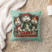 メリークリスマス猫 クッション (ブランケット)