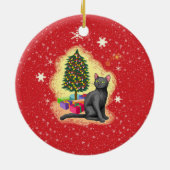 メリークリスマス猫 セラミックオーナメント (裏面)