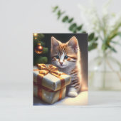 メリークリスマス猫 ポストカード (スタンド正面)