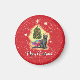 メリークリスマス猫 マグネット