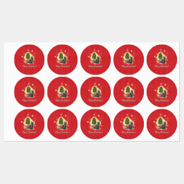 メリークリスマス猫 ラベル