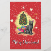 メリークリスマス猫 便箋 (正面)