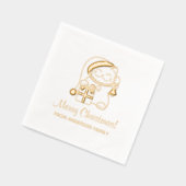 メリークリスマス猫/家族 箔ナプキン (左)