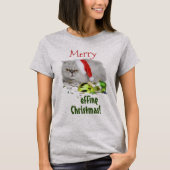 メリークリスマス猫 Tシャツ (正面)