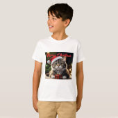 メリークリスマス猫 Tシャツ (正面フル)