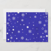 メリークリスマス王室のブルー家族写真 シーズンカード (裏面)