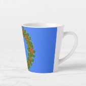 メリークリスマス用レッドベリー&ホリーリース カフェラテマグ (右)