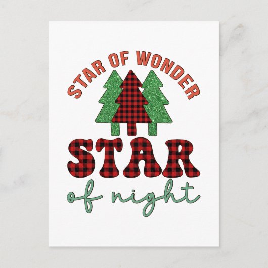 メリークリスマス疑問に思星星 シーズンポストカード (正面)