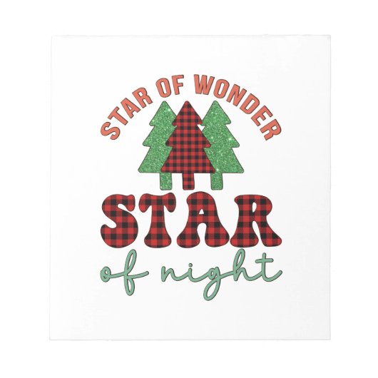 メリークリスマス疑問に思星星 ノートパッド (正面)