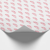 メリークリスマス白い赤いスクリプトかわいい休日 ラッピングペーパー (角)