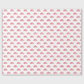 メリークリスマス白い赤いスクリプトかわいい休日 ラッピングペーパー (フラット)