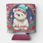 メリークリスマス白熊 缶クーラー (裏面)