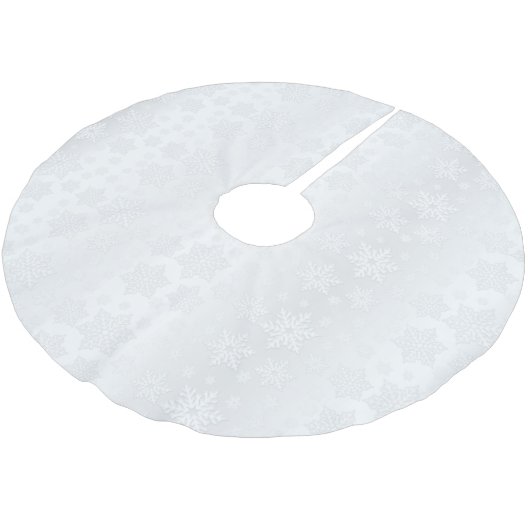 メリークリスマス白雪片サテン ブラッシュドポリエステルツリースカート (アングル)