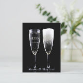 メリークリスマス白黒シャンパンフルート応援 シーズンポストカード (スタンド正面)