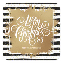 メリークリスマス白黒ストライプズ