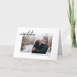 メリークリスマス白黒ミニマルカード シーズンカード