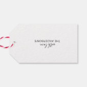 メリークリスマス白黒ミニマル ギフトタグ (裏面横)