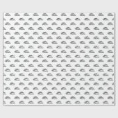 メリークリスマス白黒台本の書道 ラッピングペーパー (フラット)