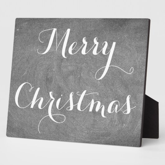 メリークリスマス白黒黒板 フォトプラーク (側面)