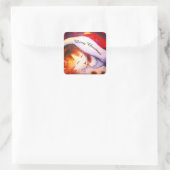 メリークリスマス眠い子猫 スクエアシール (バッグ)