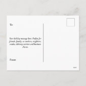 メリークリスマス社名従業員金ゴールド シーズンポストカード (裏面)