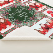 メリークリスマス祖父の家族の写真コラージュ シェルパブランケット (3/4)