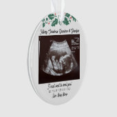 メリークリスマス祖父母の超音波妊娠 オーナメント (正面)