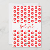 メリークリスマス神ジュルスカンジナビア様式レッド シーズンカード (裏面)