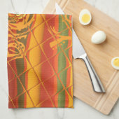 メリークリスマス神祝福あなた色デザイン キッチンタオル (四つ折り)